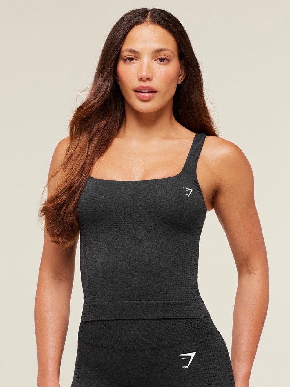 Gymshark Vital Seamless 2.0 Tank Midi - Black Marl